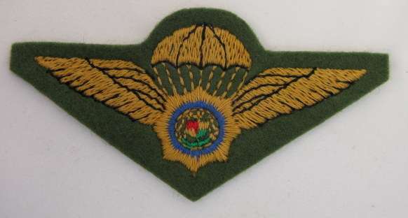 SA POLICE TASK FORCE PARA WING FIELD DRESS - EMBROIDERED ON GREEN FELT