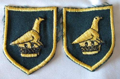 ZIMBABWE ARMY CLOTH ARM FLASH PAIR.