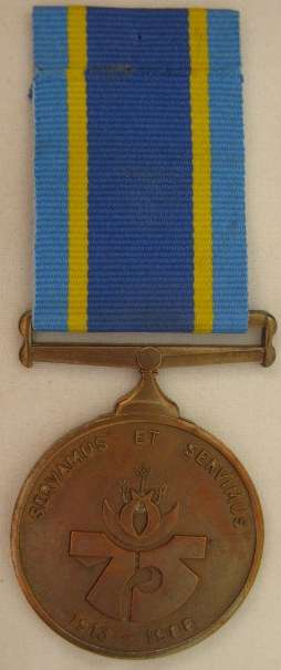 SAP 75TH ANNIVERSARY FULL SIZE MEDAL AWARDED TO 171660F  KONST. JM NEFDT