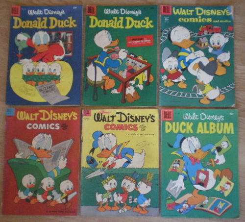 WALT DISNEYS-DELL-PAPERBACK COMICS,CIRCA 1950'S FOLLOWING NO'S SOLD TOGETHER:43,44,165,168,183&726