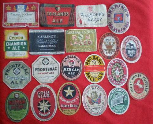 SELECTION OF OLD BEAR LABELS CIRCA 1950-20 IN TOTAL