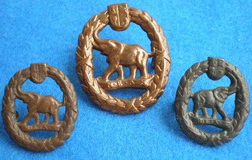 NATIVE MILITARY CORPS CAP&COLLARS WORN 1940-1960'S-LUGS INTACT