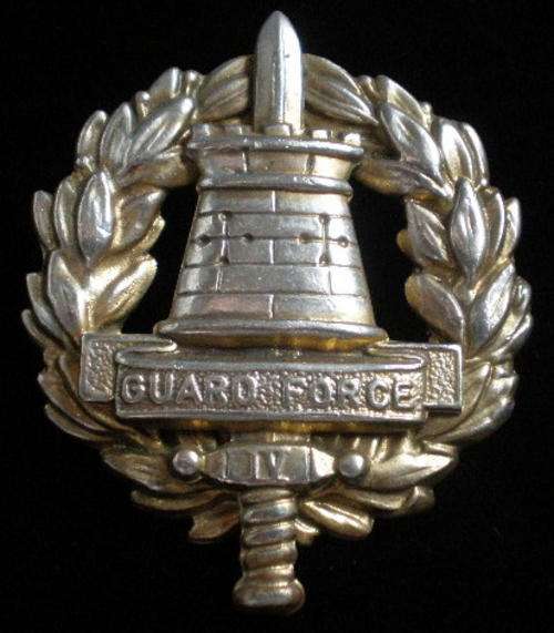 RHODESIA GUARD FORCE KEEP SERGEANT MAJOR ARM BADGE -LUGS INTACT