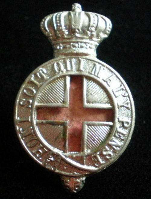 BOER WAR CAPE MEDICAL STAFF CORPS WHITE METAL COLLAR BADGE WORN 1889-1902-2 LUGS