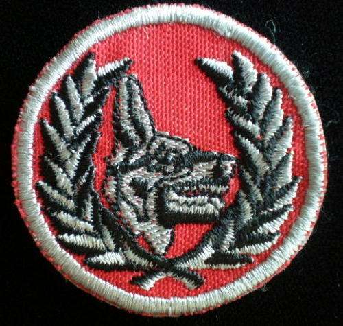 12 SA INFANTRY DOG HANDLER INSTRUCTOR CLOTH PROFICIENCY BREAST BADGE FOR FIELD DRESS-APPROVED IN 199
