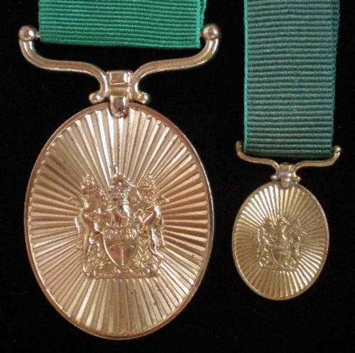 RHODESIA PRESIDENTS MEDAL FOR HEADMEN-FULL SIZE+MINIATURE-AUTHENTIC MEDALS FROM A COLLECTORS SET