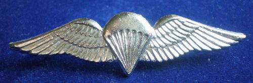 SA PARACHUTE ADVANCED PARATROOER CHROMED MESS DRESS WING-INTRODUCED 1970'S 2 PINS