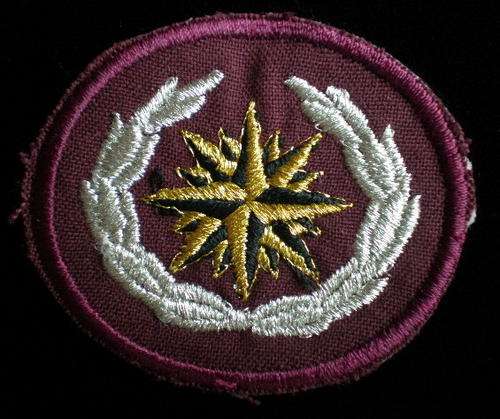 RECCE/SPECIAL FORCES 11TH ISSUE 2010 BERET BADGE-SILVER LUREX WREATH,GOLD LUREX &
