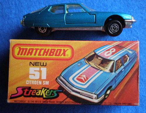 MATCHBOX SUPERFAST CITROEN S.M NO 51-MADE IN ENGLAND BY LESNEY 1971- BOXED