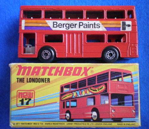 MATCHBOX SUPERFAST -THE LONDONER NO 17-MADE IN ENGLAND 1972 BY LESNEY-BOXED