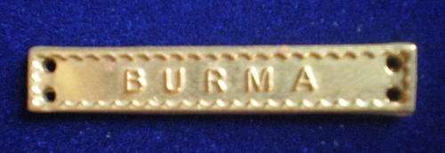 WW2 FULL SIZE BURMA STAR MEDAL CLASP