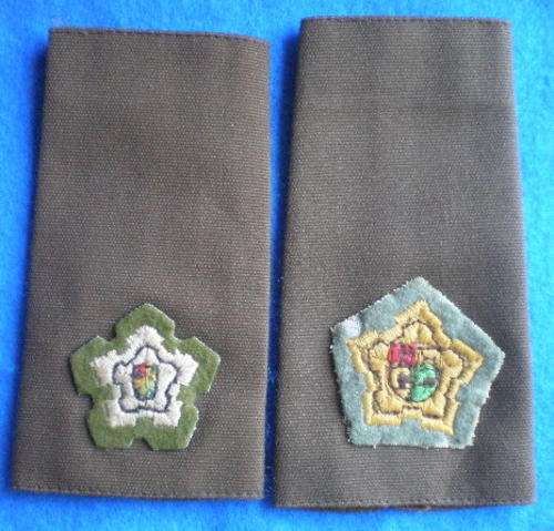 SADF RANKS FOR MAJOR-2 X VARIATIONS WORN 1980'S-EMBROIDERED
