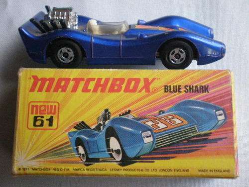 MATCHBOX SERIES NO 61 BLUE SHARK MADE IN ENGLAND 1971 BY LESNEY-WITH BOX