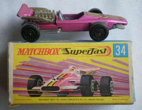 MATCHBOX SERIES NO 34 FORMULA 1 MADE IN ENGLAND 1970 BY LESNEY-WITH BOX
