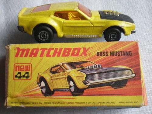 MATCHBOX SERIES 44 BOSS MUSTANG-1972 MADE IN ENGLAND BY LESNEY-WITH BOX