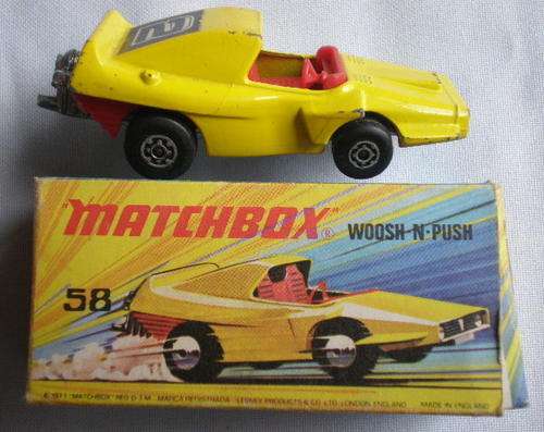 MATCHBOX SERIES NO 58 WOOSH-N-PUSH-MADE IN ENGLAND BY LESNEY 1972-WITH BOX