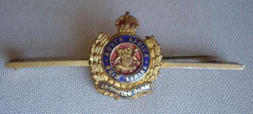 SA ENGINEERS CORPS WW2-SWEETHEART-BROOCH-STICK PIN INTACT