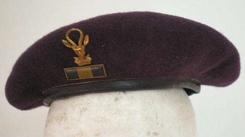 1 RECCE COMMANDO BERET-WORN UNTIL 1975 WHEN BRASS WAS REPLACED BY CHROME INSIGNIA