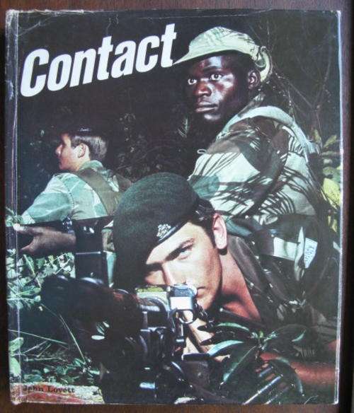 RHODESIA-CONTACT 1 BY JOHN LOVETT-1ST EDITION PUBLISHED 1977-HARDCOVER WITH DUST COVER-240 PAGES-CON