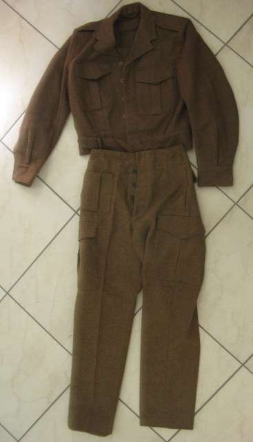 SA ARMY UNION PERIOD WOOL BUNNY JACKET & TROUSERS-THE BUNNY JACKET SIZE SMALL-MEASURES 50CM ARMPIT T