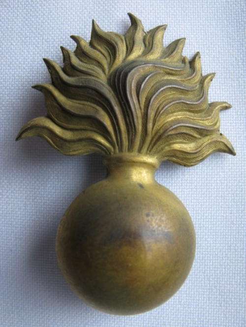 PRINCE ALFRED'S OWN FIELD ARTILLERY BRASS OTHER RANKS HELMET BADGE 1902-1914-2 LUGS