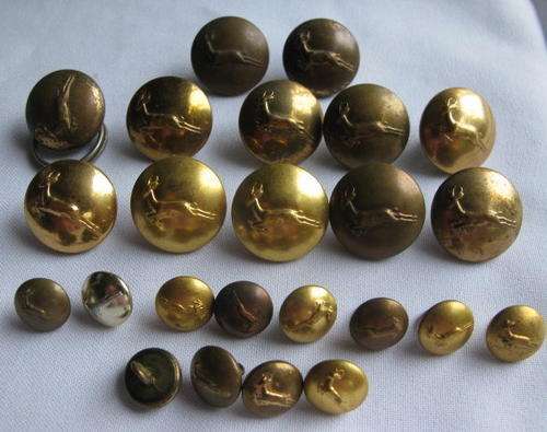 SA NAVY BRASS BUTTONS-ALSO SAAF & ARMY PRE 1976-12 LARGE & 12 SMALL IN TOTAL
