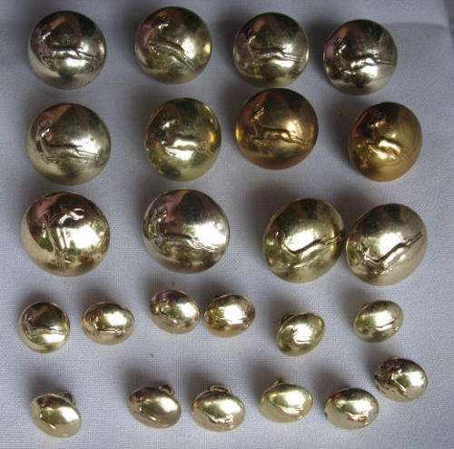 SA NAVY GILT BUTTONS-ALSO SAAF & ARMY PRE 1976-12 LARGE & 12 SMALL IN TOTAL