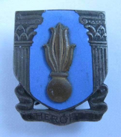 FRENCH FOREIGN LEGION BRASS & ENAMEL INSIGNIA-STICK PIN INTACT- 1950'S