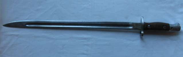 1907 PATTERN BAYONET BY SANDERSON-NO SCABBARD-GOOD CONDITION