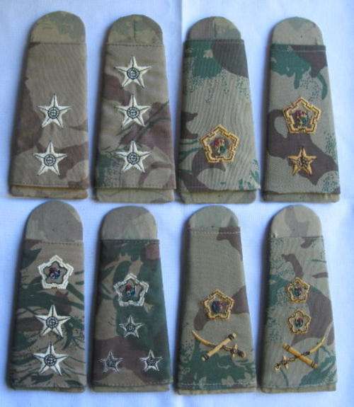 SA POLICE SPECIAL TASK FORCE SHOULDER RANK BOARDS FROM LIEUTENANT TO LIEUTENANT GENERAL-EMBROIDERED-