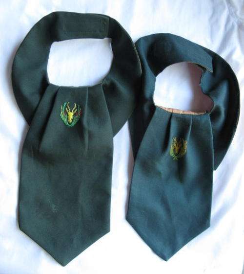 5 SA INFANTRY BATTALION CRAVATS 2X VARIATIONS-THE ONE EMBROIDERED-THE OTHER PRINTED