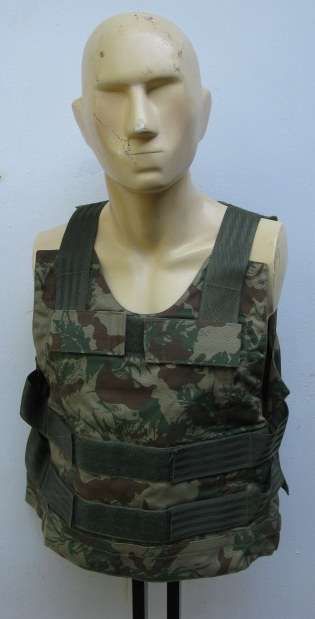 SAP SPECIAL TASK FORCE CAMO BULLET PROOF VEST,WITHOUT THE ARMOUR PLATES-SIZE LARGE-CONDITION NEW