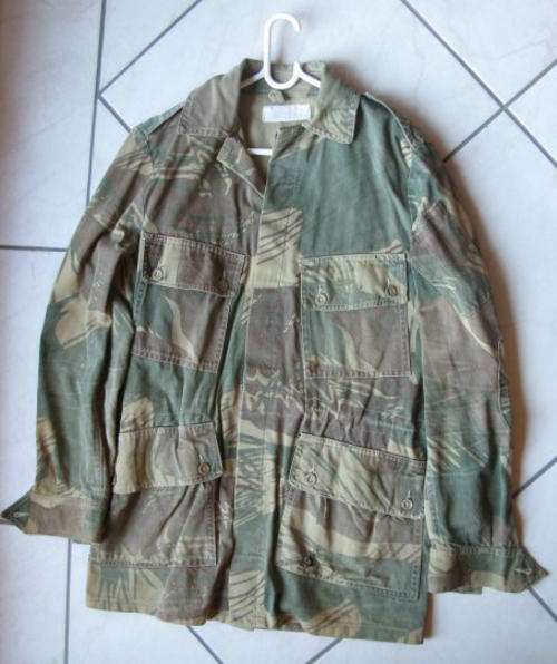 RHODESIAN ARMY CAMO JACKET,A SIZE MEDIUM-MEASURES 51CM ARMPIT TO ARMPIT-REINFORCED ELBOWS-CONDITION