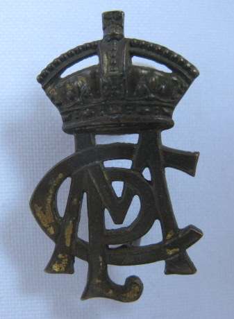 CAPE MOUNTED POLICE,BRASS COLLAR BADGE WORN 1904-1913-2 LUGS