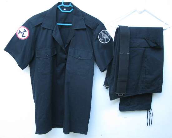 AWB YSTERGARDE UNIFORM ISSUED TO A VERY SMALL UNIT CLOSE TO EUGENE TERBLANCHE-SHIRT WITH INSIGNIA,A
