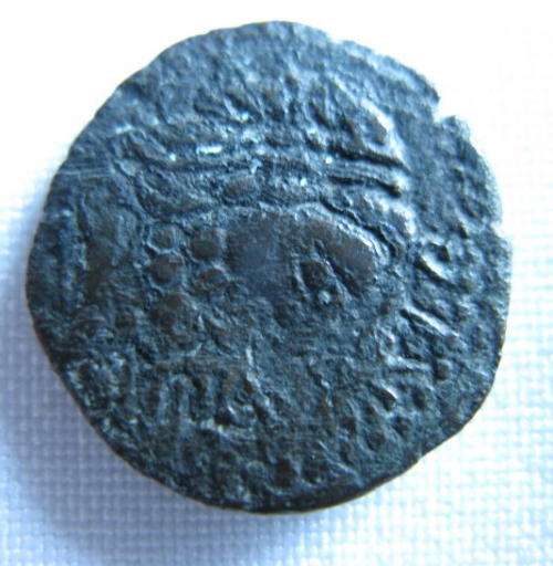 ROMAN BRONZE COIN-IBERICA 150 BC-DIAMETER 18MM