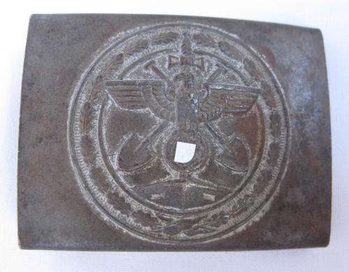 WW2 GERMAN ORG TODT WEST WALL ENGINEER STEEL BELT BUCKLE-THERE IS AN ORG TODT MAKERS MARK UNDER THE