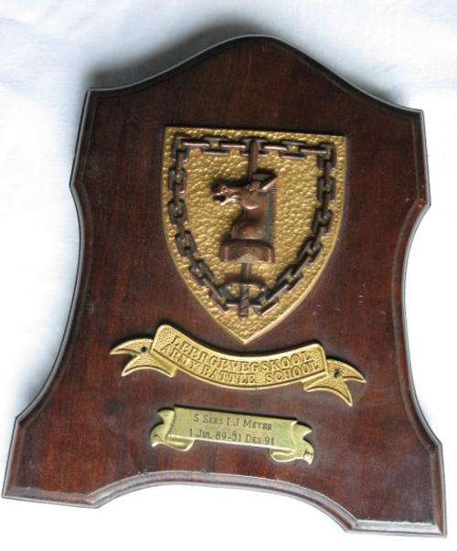 ARMY BATTLE SCHOOL TABLE PLAQUE