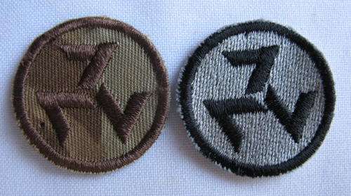 AWB YSTERGARDE BADGES FOR BLACK & BROWN CAMO UNIFORMS-SCARCE