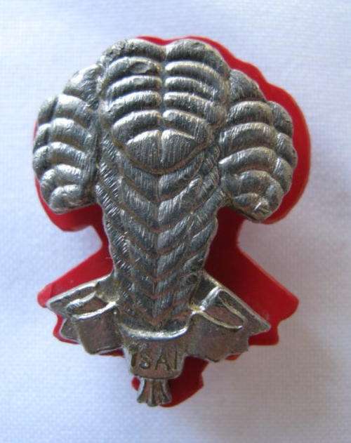 1 SA INFANTRY BATTALION CHROME BERET BADGE-APPROVED IN 1983-WORN 1983-2003-2X SCREW LUGS
