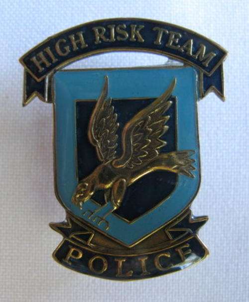 SA POLICE HIGH RISK TEAM,BLUE & GOLD BREAST BADGE-3 PINS
