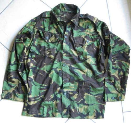 BRITISH MILITARY ISSUE DPM CAMO LONG SLEEVE SHIRT-SIZE LARGE-MEASURES 62CM ARMPIT TO ARMPIT-GOOD CON