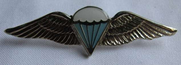 SA PARACHUTE DISPATCHER OR 50 JUMPS OR MORE CHROMED & LUCITE COVERED ENAMELLED WING-WORN FROM THE 1