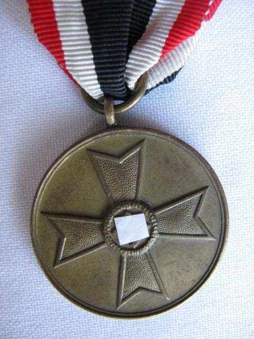 GERMAN WAR MERIT MEDAL 1939-SWASTIKA COVERED