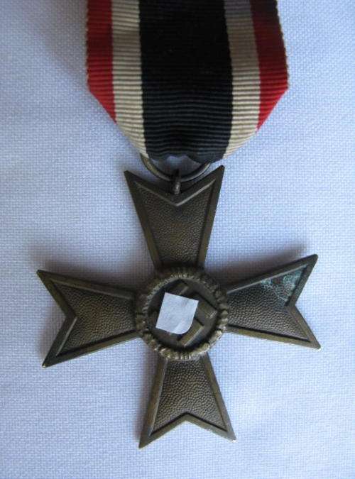WW2 GERMAN MERIT CROSS-NO SWORDS-ORIGINAL-SWASTIKA COVERED