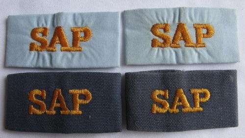 SA POLICE SLIP ON TITLES, 2X VARIATIONS-SOLD TOGETHER