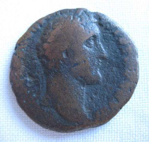 BRONZE ROMAN COIN-ANTONINUS PUIS 138-161 AD-DIAMETER 25 MM-GUARANTEED AUTHENTIC