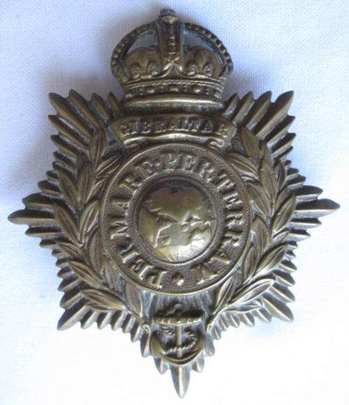 ROYAL MARINES HELMET PLATE 1900'S-1958-MEASURES 85X73MM