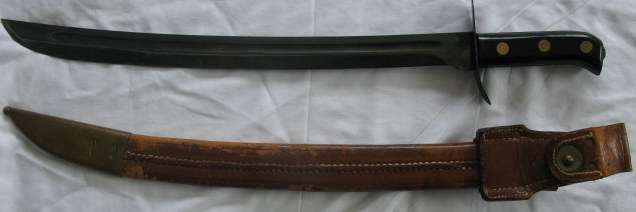 WW2 DUTCH KLEWANG OR HAMBRUG SWORD, COMPLETE WITH THE ORIGINAL BRASS AND LEATHER SCABBARD