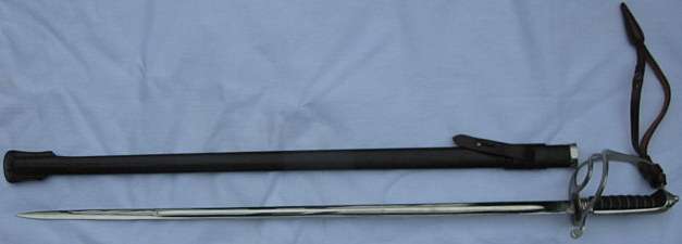 SADF PERIOD ARMY OFFICERS CEREMONIAL SWORD - SORD & SCABBARD WITH MATCHING NO'S